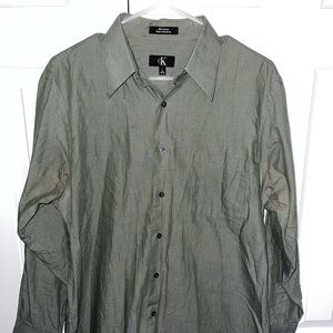 Calvin Klein Men’s Green Dress Shirt